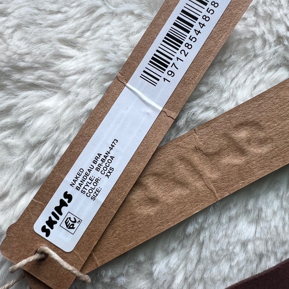SKIMS Naked Bandeau Bra Cocoa Brown Size XXS Seamless Strapless BR-BAN-4473 NEW - Picture 8 of 10